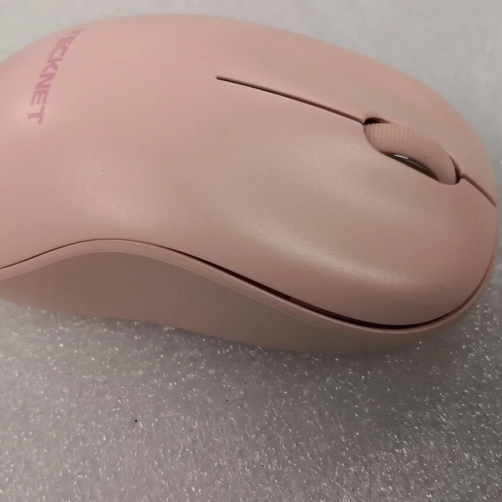 TECKNET Wireless Mouse for Laptop, 2.4GHz USB Mini Cordless Pink EWM01233